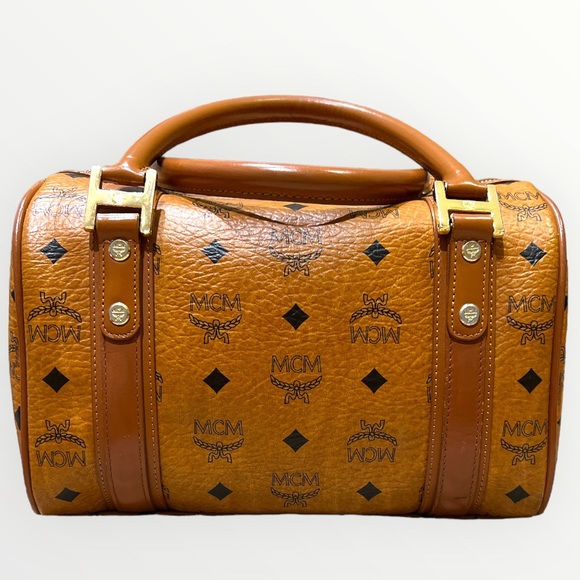 Vintage MCM Cognac Visetos Coated Canvas
Front Pocket Satchel Bag - Picture 3 of 16